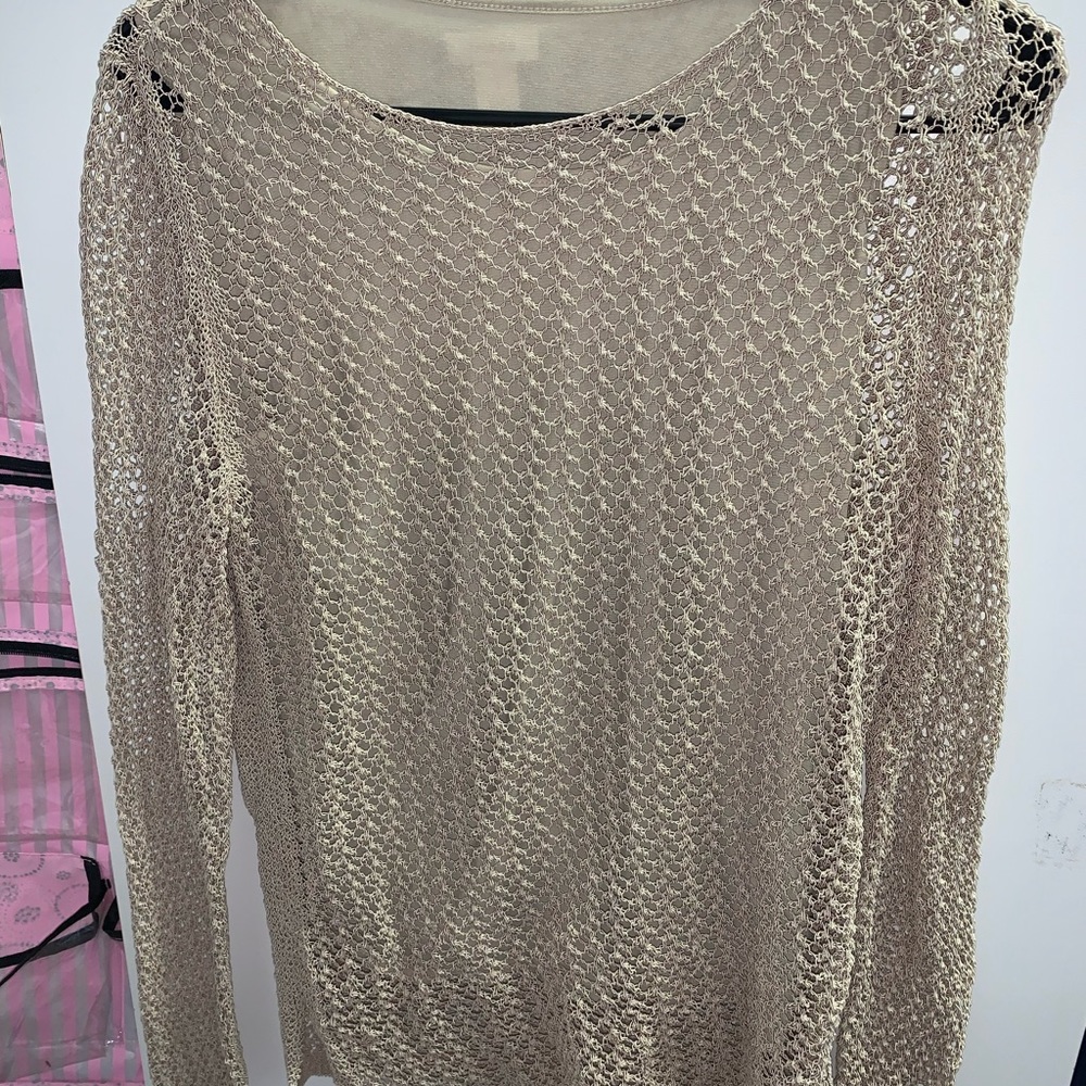 Sheer Sweater with Lining